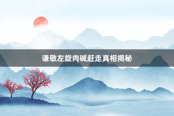 谦敬左旋肉碱赶走真相揭秘